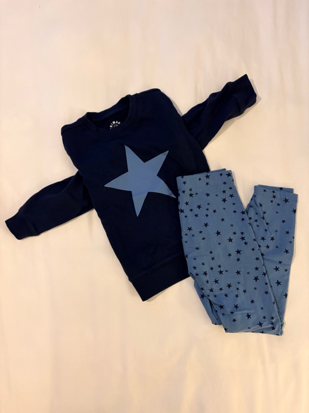 Primary 6-7 Kids Blue Star Sweatshirt & Leggings Set